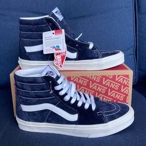 Vans blue and White High-Top Sneakers NWT+Box